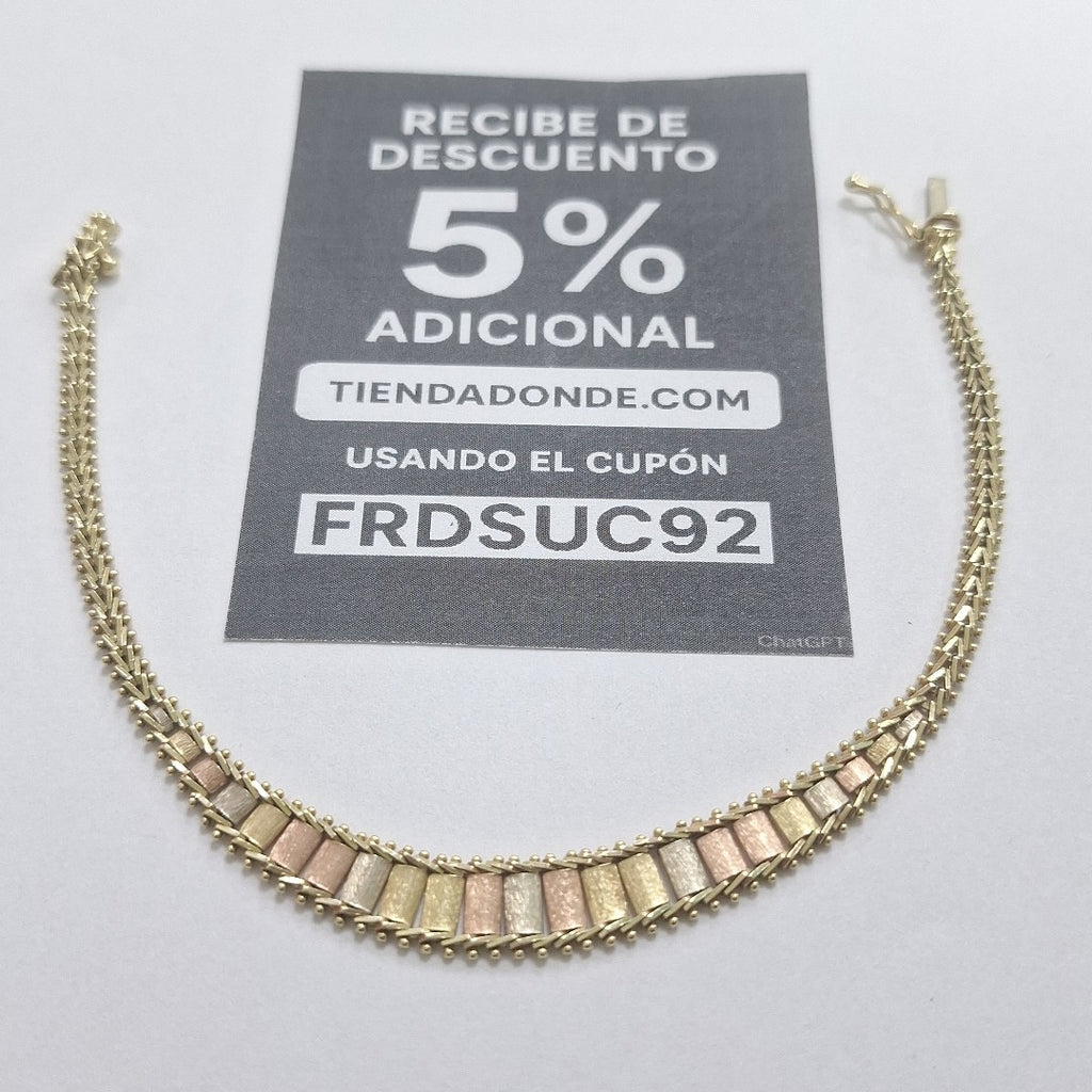 PULSERA ORO,ORO COMBINADO 14 K 8,40 GRMS (SEMINUEVO)