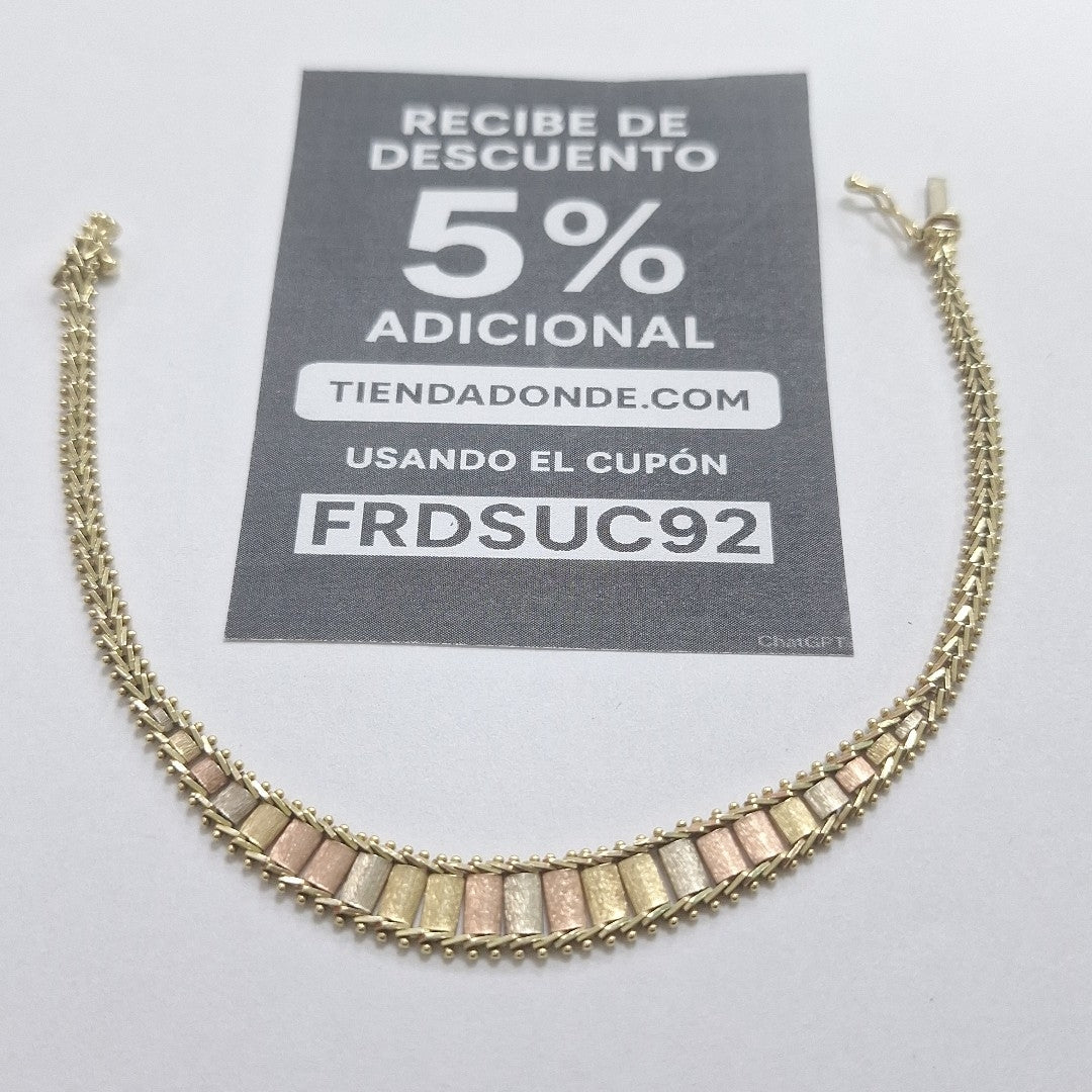 PULSERA ORO,ORO COMBINADO 14 K 8,40 GRMS (SEMINUEVO)