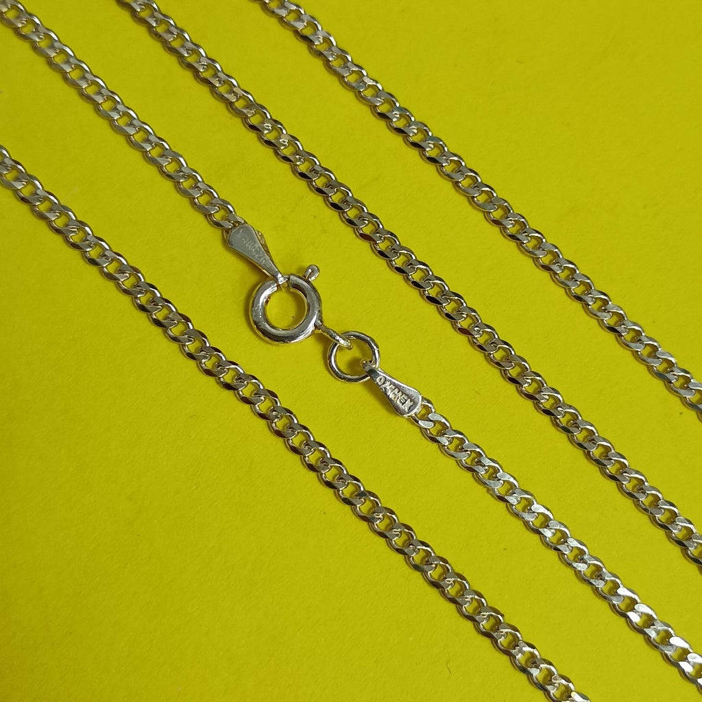 CADENA TEJIDO BARBADO PLATA .925 55 CM 5.4 GR (NUEVO)