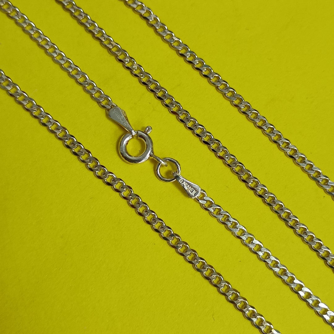 CADENA TEJIDO BARBADO PLATA .925 55 CM 5.4 GR (NUEVO)