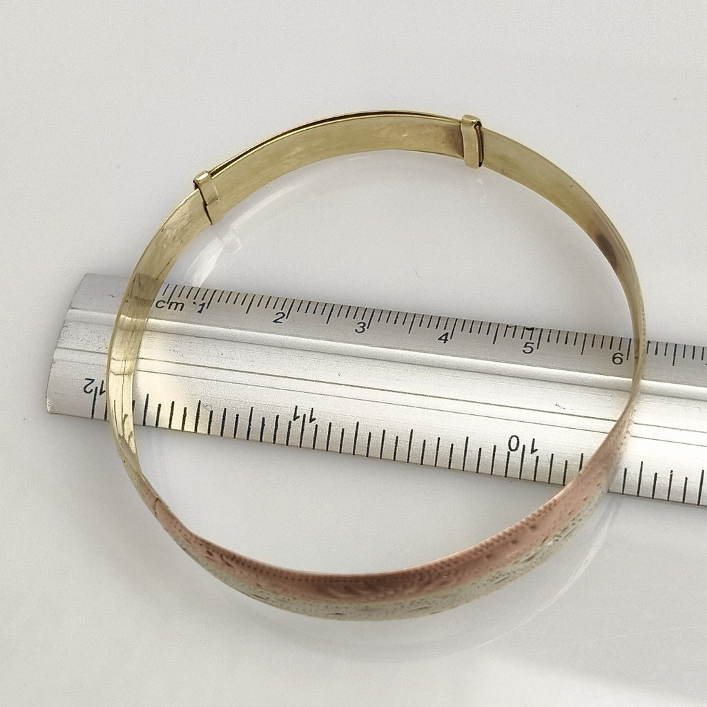 PULSERA RIGIDA ORO,ORO COMBINADO 10 K 8,70 GRMS (SEMINUEVO)