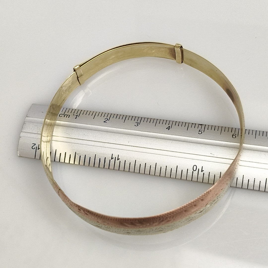 PULSERA RIGIDA ORO,ORO COMBINADO 10 K 8,70 GRMS (SEMINUEVO)