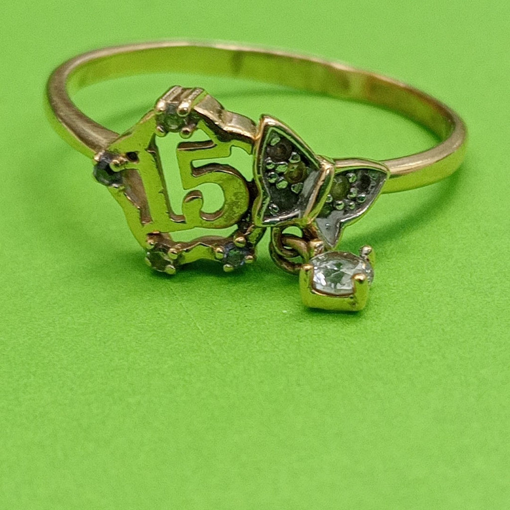 ANILLO CONMEMORATIVO ORO 10 K 2,00 GRMS (SEMINUEVO)
