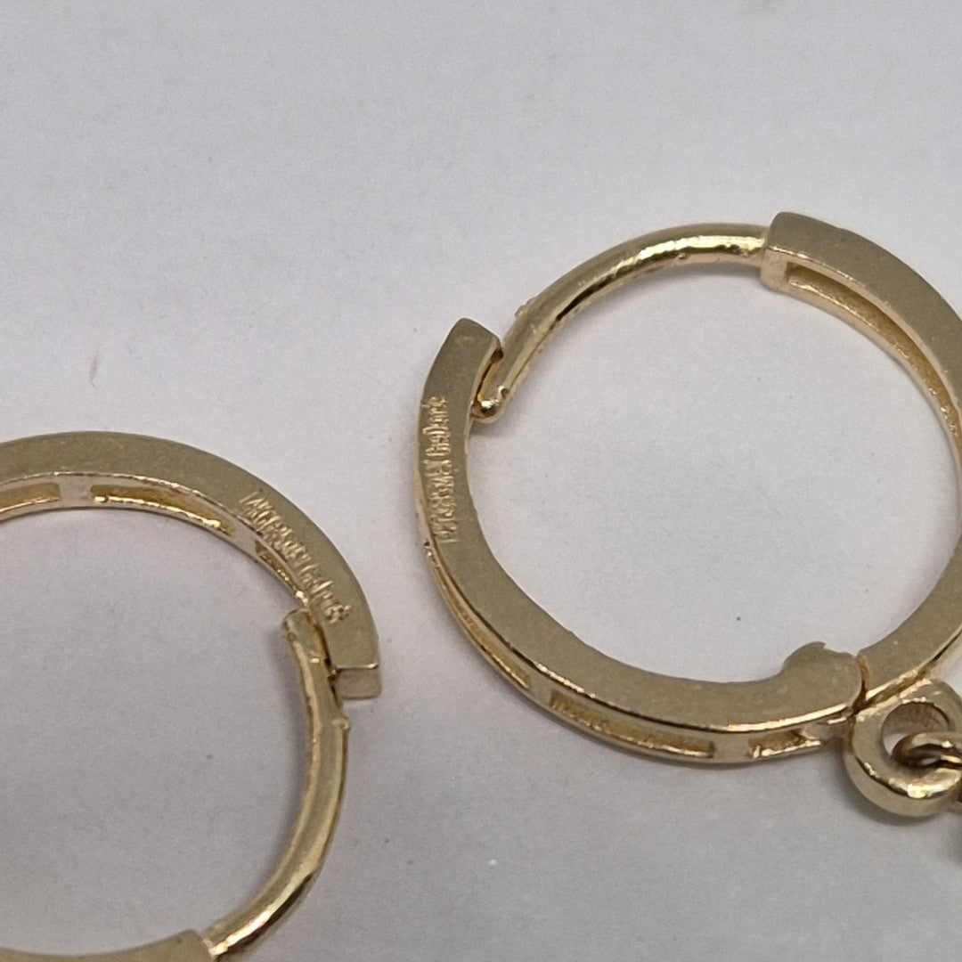ARETES ARRACADAS CON DIJE 14K 2.4 GR (NUEVO)