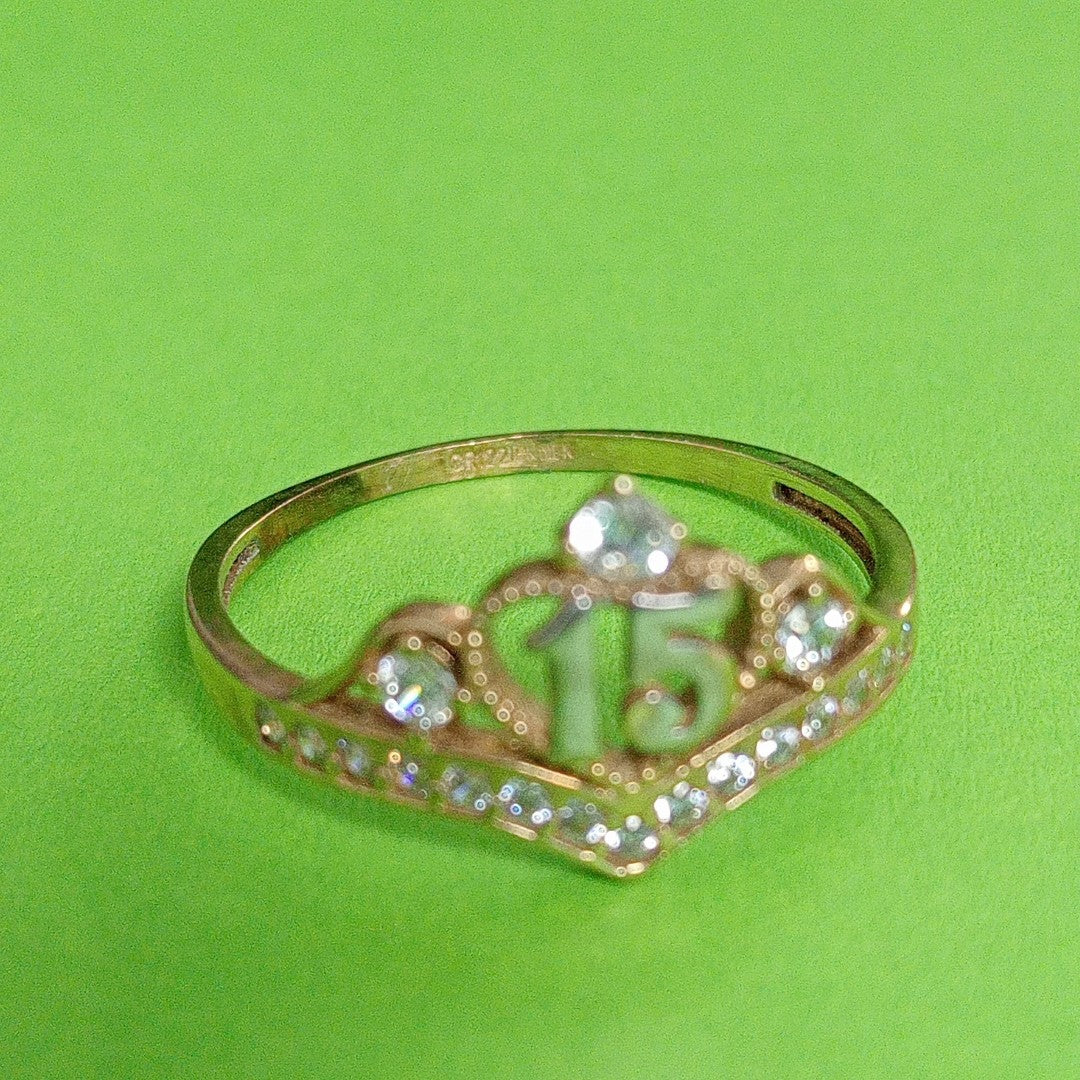 ANILLO CONMEMORATIVO ORO 10 K 1.6 GRMS (SEMINUEVO)