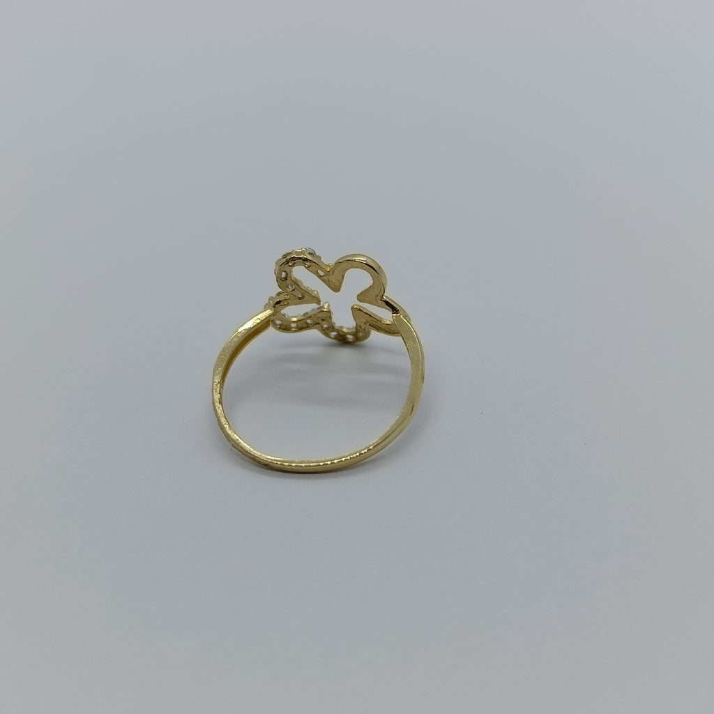 ANILLOS FIG FLOR C CIRCONIAS 14K TALLA 8 1.5 GR (NUEVO)