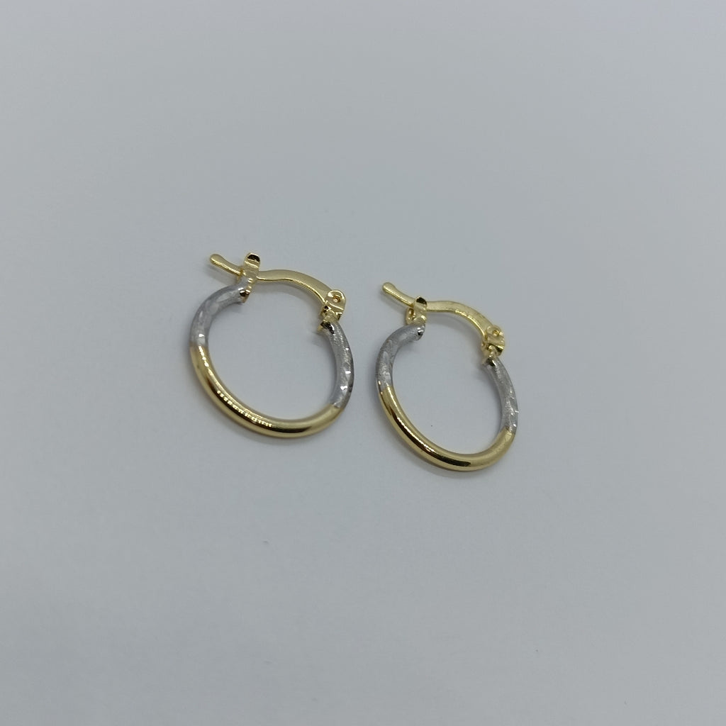 ARETES ARRACADAS COMBINADAS 14K 1.1 GR (NUEVO)