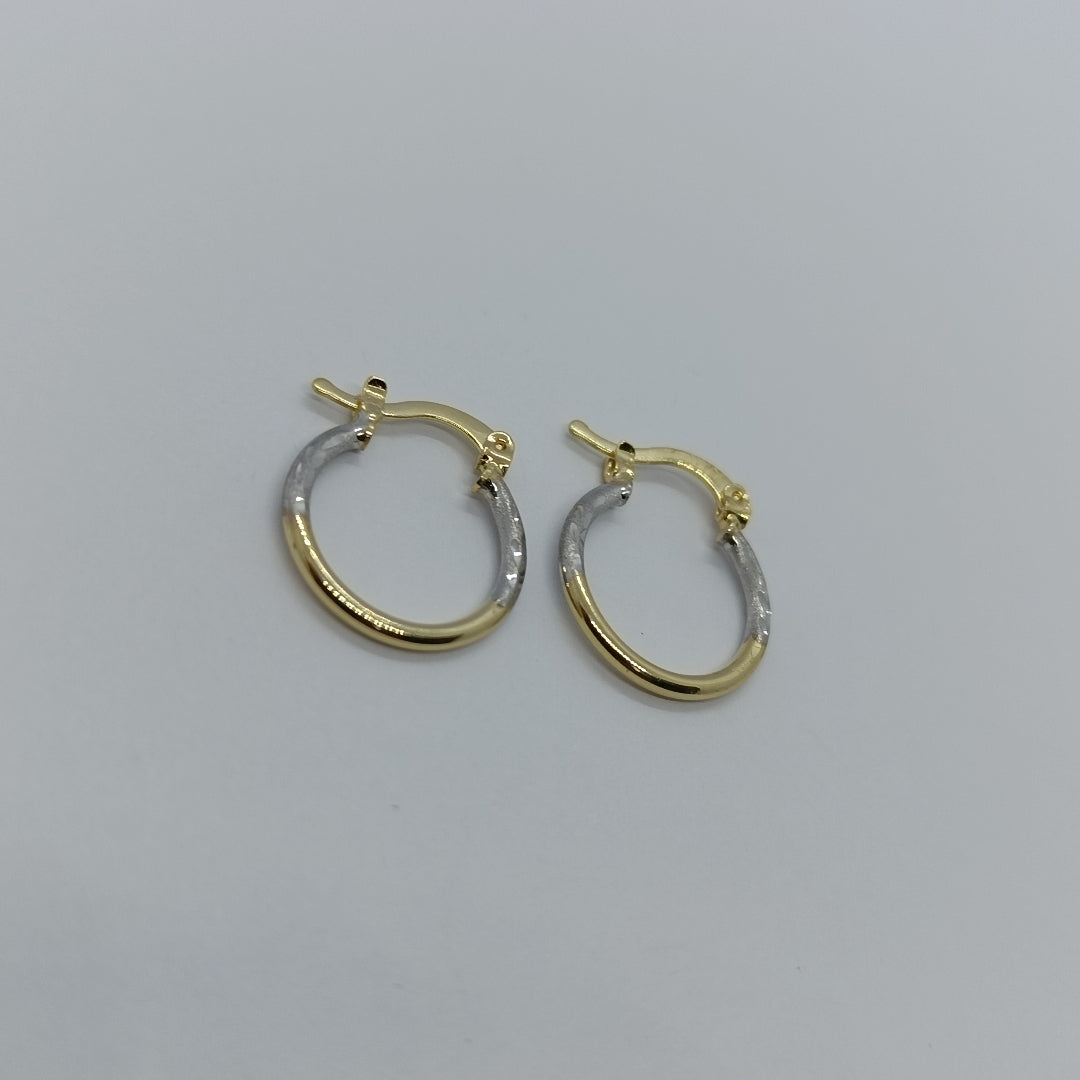 ARETES ARRACADAS COMBINADAS 14K 1.1 GR (NUEVO)