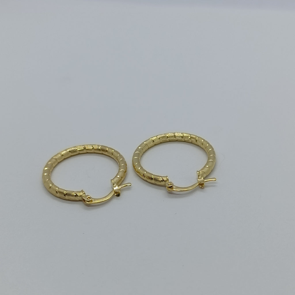 ARETES ARRACADAS LABRADAS 14K 3.3 GR (NUEVO)