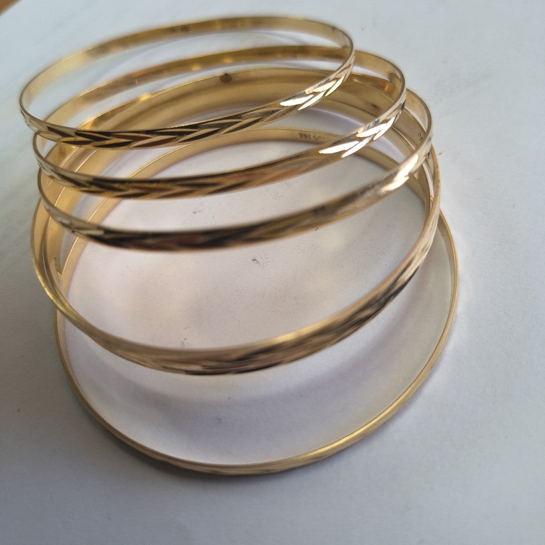 SEMANARIO DE PULSERAS ORO 14 K 37 GRMS (SEMINUEVO)