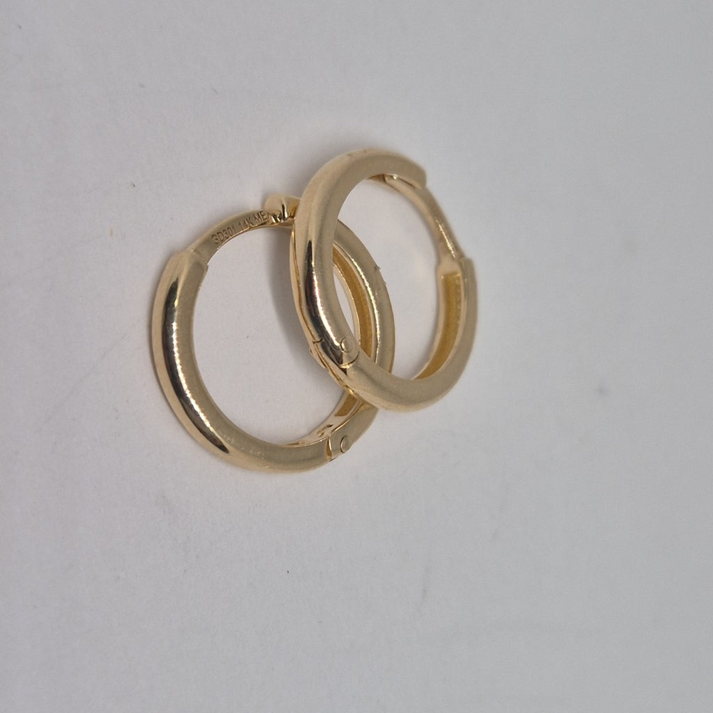 ARETES HUGGIES LISAS 14K 1.6 GR (NUEVO)
