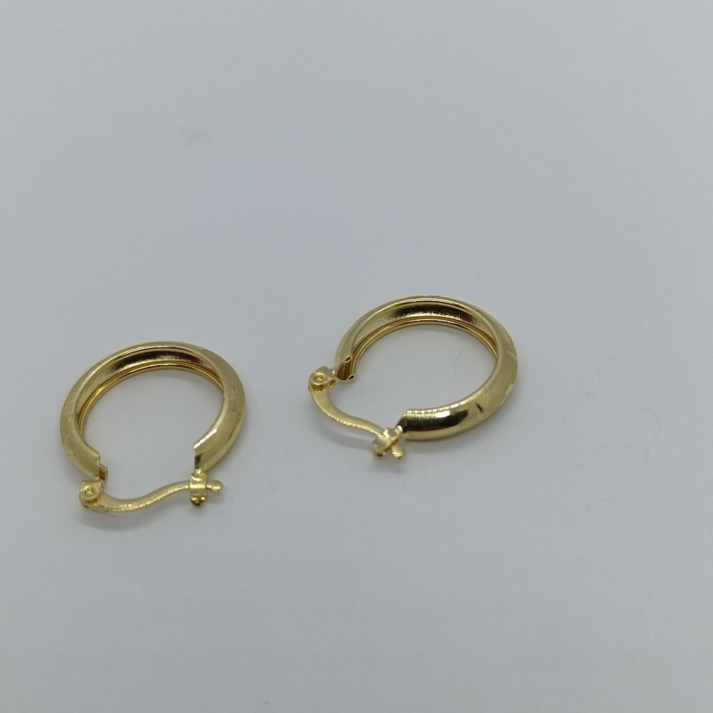 ARETES TEJIDO ARRACADA SATINADA 14K 2.6 GR (NUEVO)