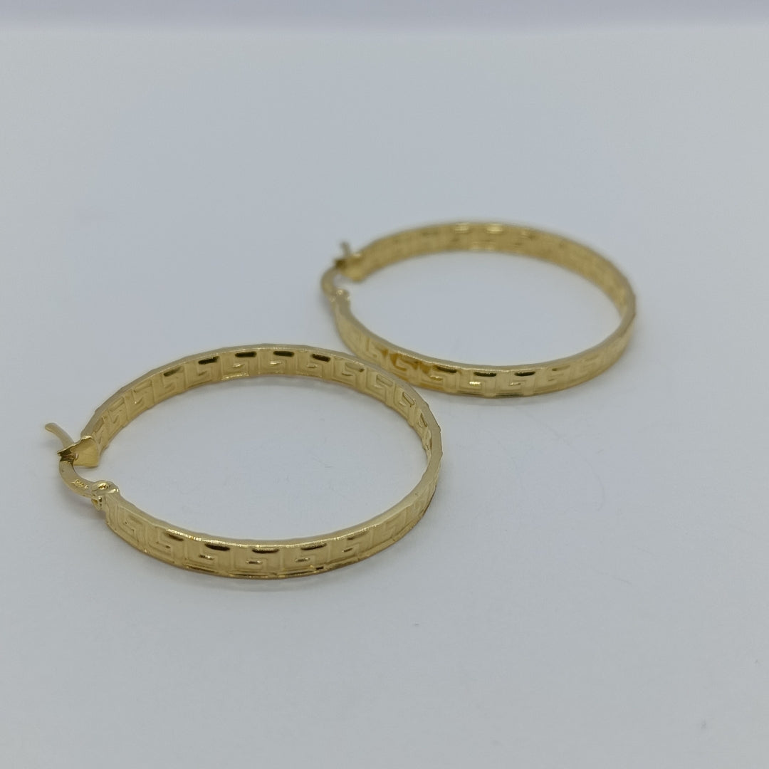 ARETES ARRACADAS FIG GRECAS 14K 3.2 GR (NUEVO)
