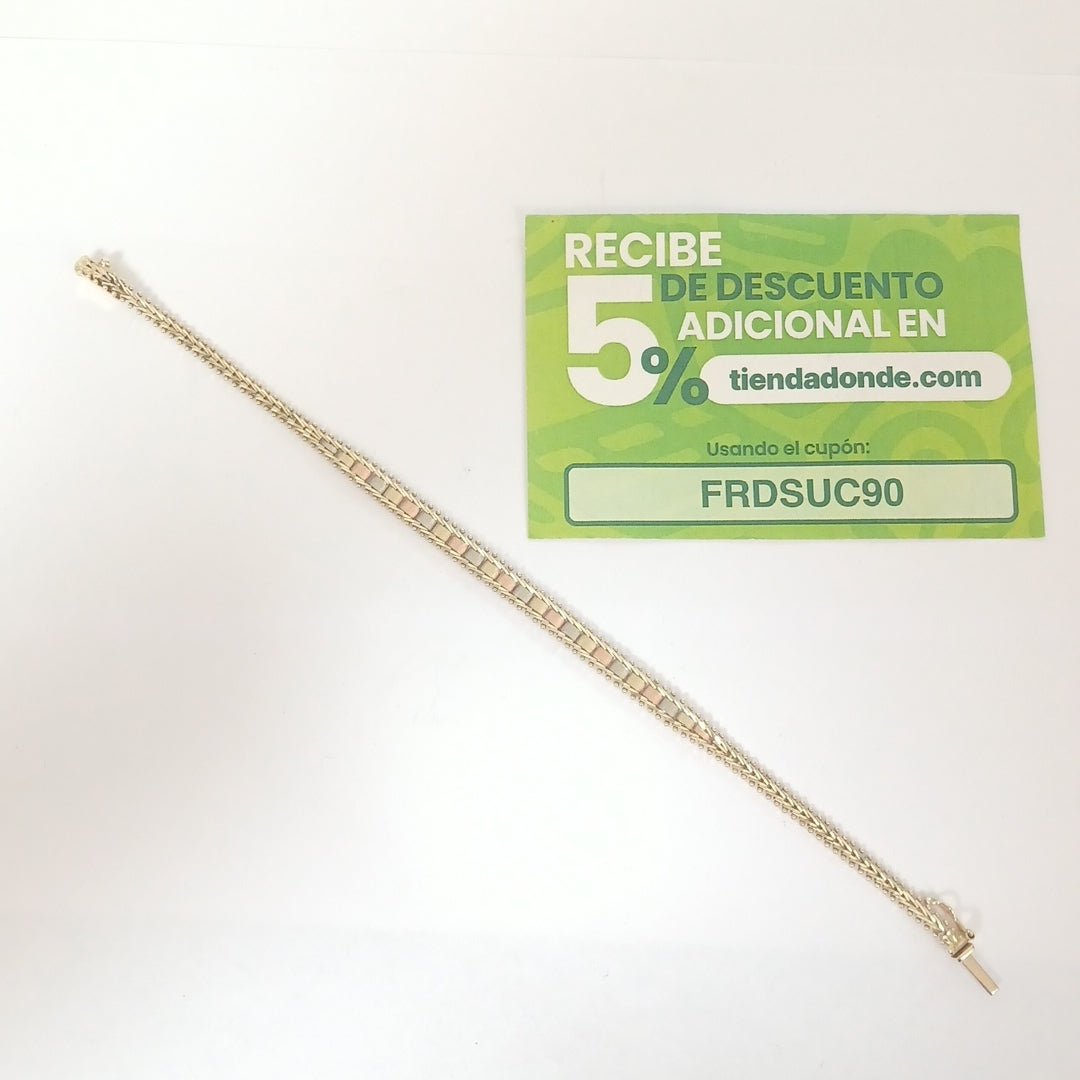 PULSERA ORO, ORO COMBINADO 14 K 7.2 GRMS (SEMINUEVO)