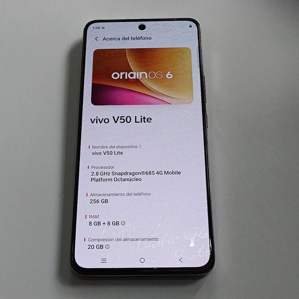 CELULAR VIVO V50 LITE V2441 (2025) 256 GB 8 GB RAM (SEMINUEVO)