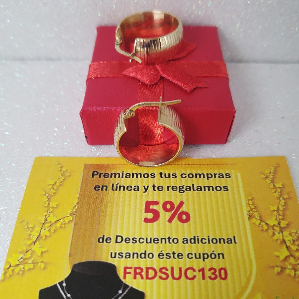 ARRACADAS PAR ORO 14 K 3.1 GRMS (SEMINUEVO)