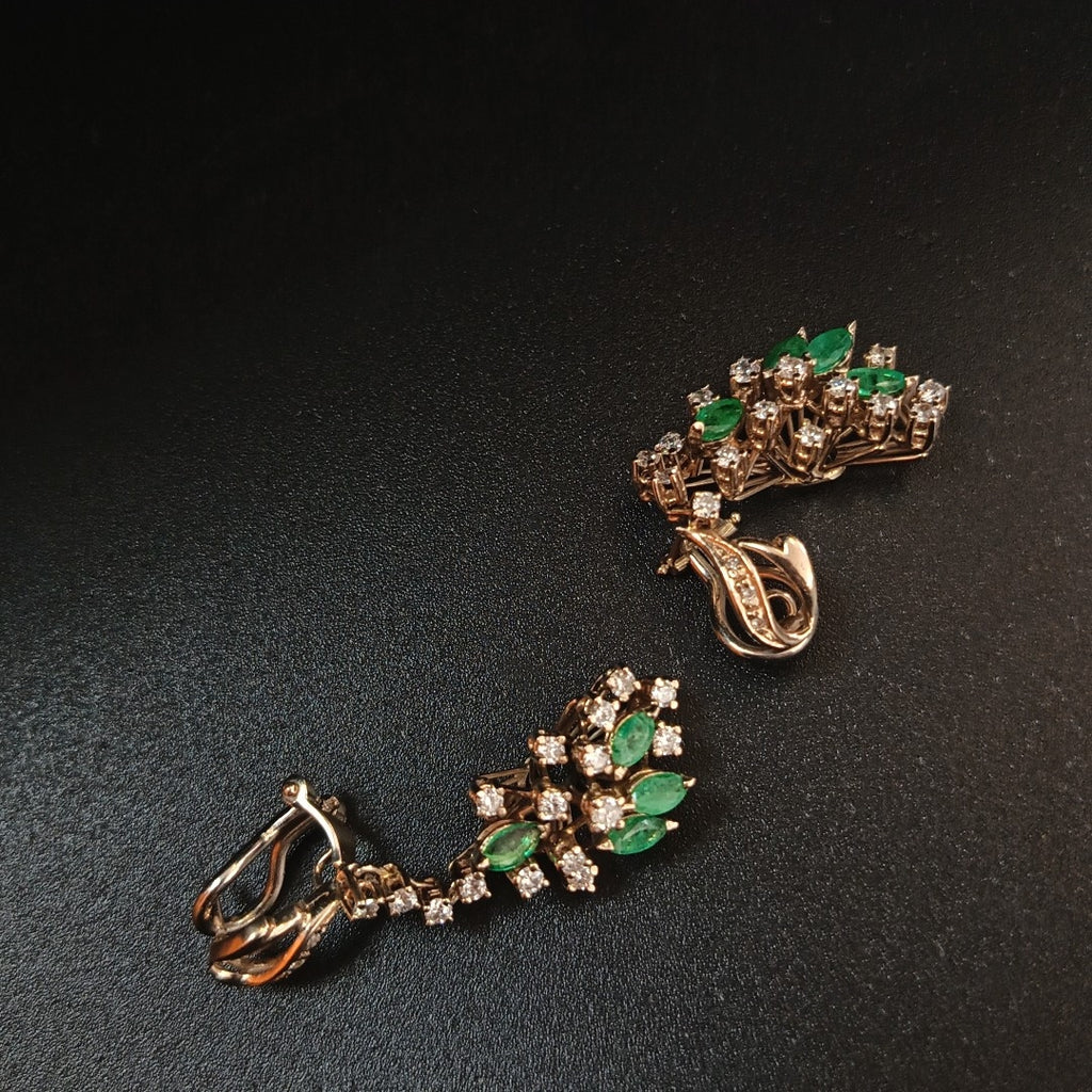 ARETES PAR ORO BLANCO 14 K 11,50 GRMS (SEMINUEVO)