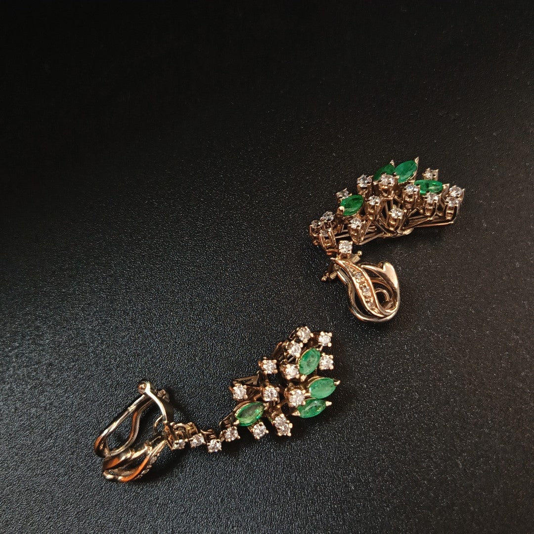 ARETES PAR ORO BLANCO 14 K 11,50 GRMS (SEMINUEVO)