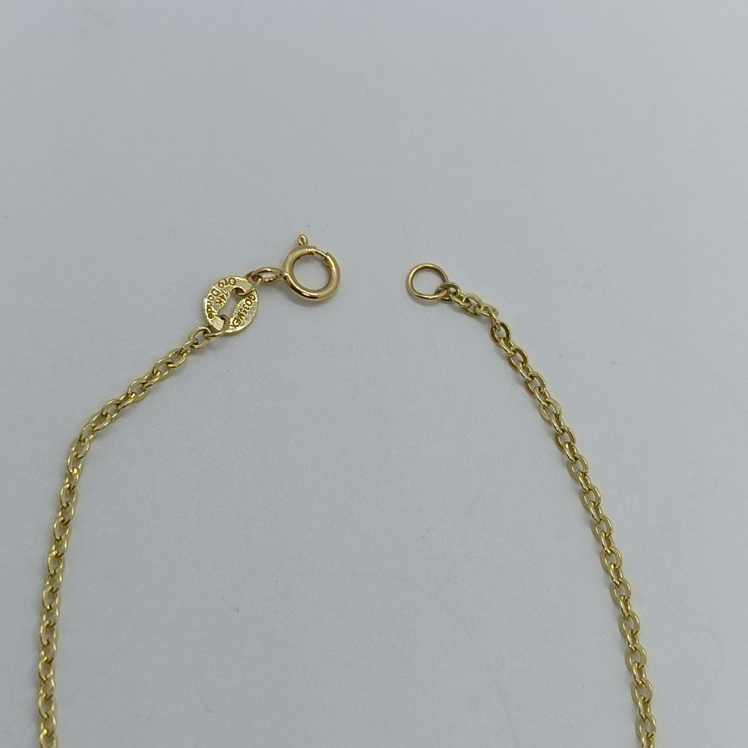 PULSERA TEJIDO ESPECIAL FIG NIÑO 14K 18 CM 1.4 GR (NUEVO)