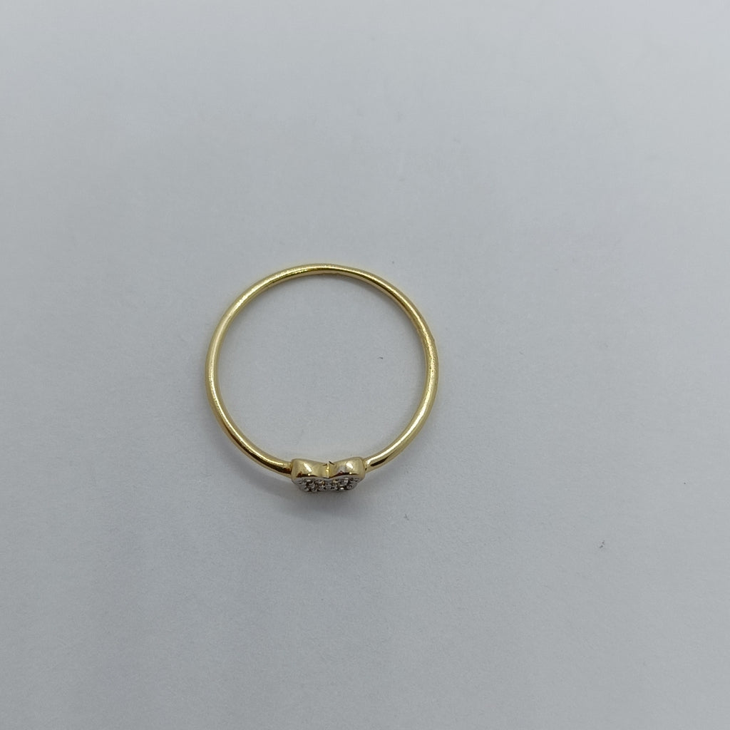 ANILLO ANILLITO MARIPOSA C CIRCONIAS 14K 7 TALLA 1 GR (NUEVO)