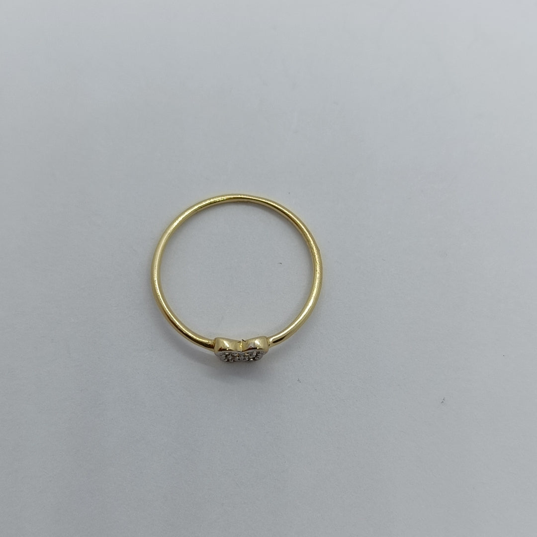 ANILLO ANILLITO MARIPOSA C CIRCONIAS 14K 7 TALLA 1 GR (NUEVO)