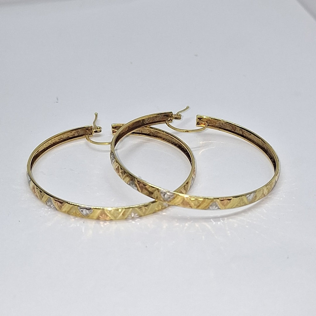 ARRACADAS PAR ORO, ORO COMBINADO 10 K 4.4 GRMS (SEMINUEVO)