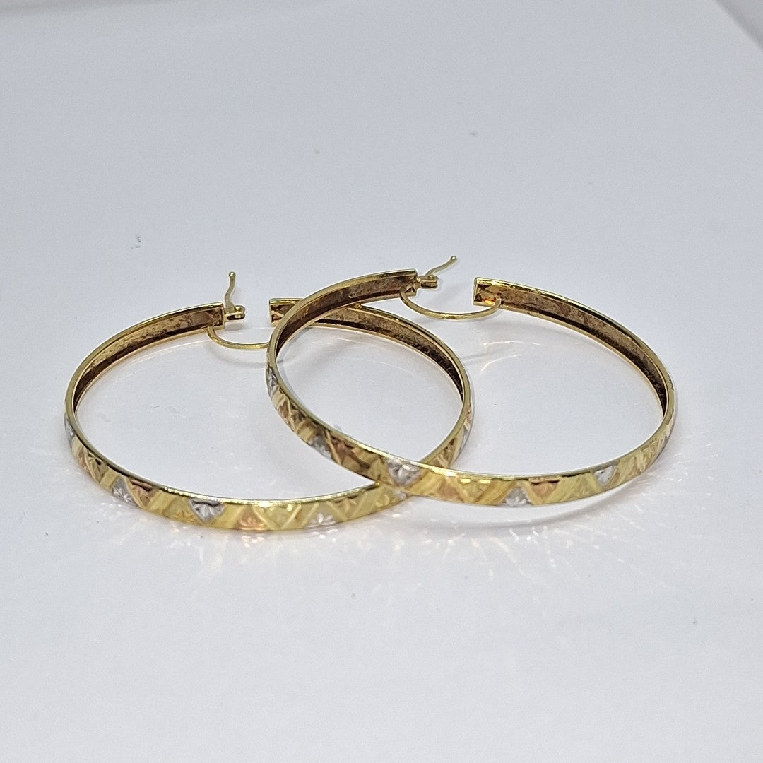 ARRACADAS PAR ORO, ORO COMBINADO 10 K 4.4 GRMS (SEMINUEVO)