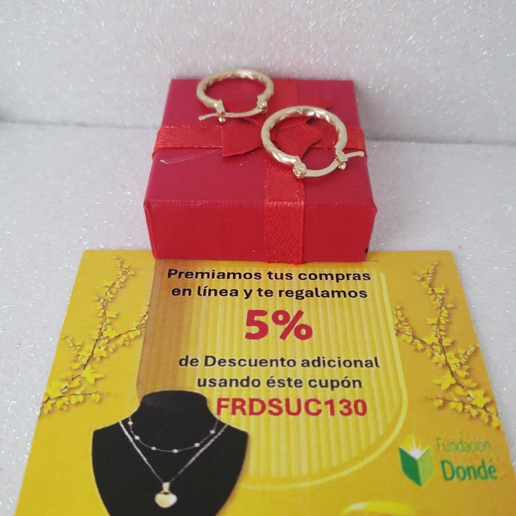 ARETES ARRACADAS TRENZADAS 14K 18 1.6 GR (NUEVO)