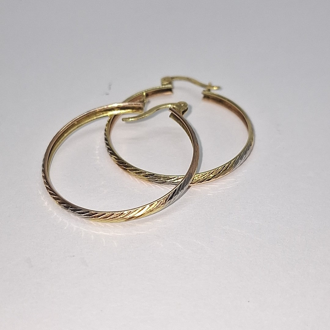 ARRACADAS PAR ORO COMBINADO 14 K 2.1 GRMS (SEMINUEVO)