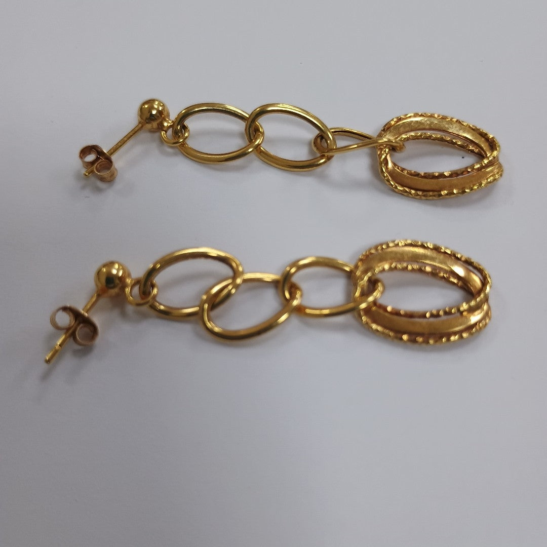 BROQUELES PAR ORO 14 K 1,70 GRMS (SEMINUEVO)