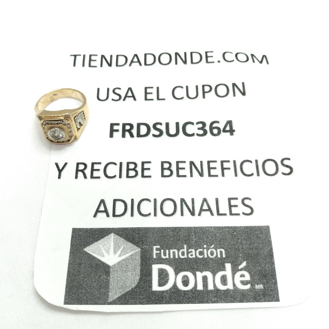 ANILLO ORO 14 K 12,10 GRMS (SEMINUEVO)