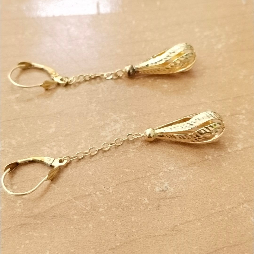 ARETES PAR ORO 14 K 2,50 GRMS (SEMINUEVO)