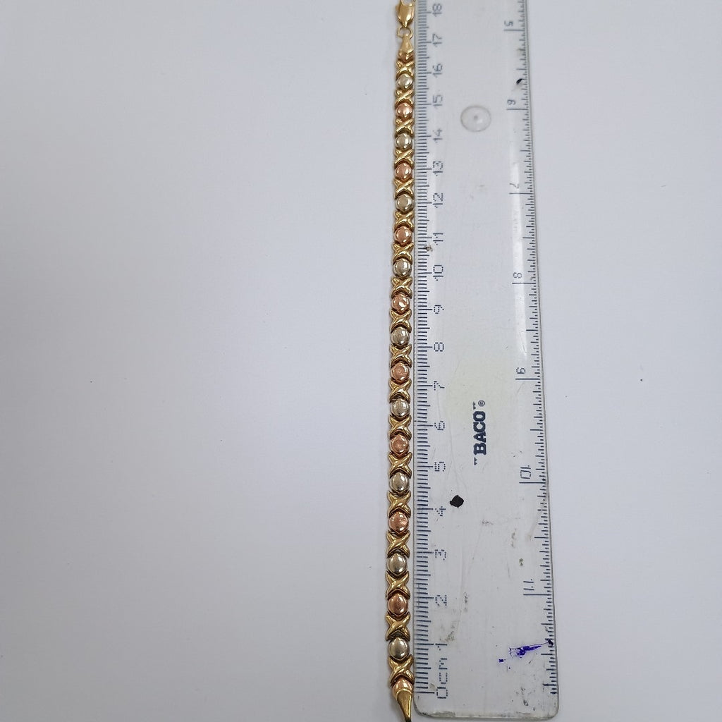PULSERA ORO COMBINADO 10 K 6,50 GRMS (SEMINUEVO)