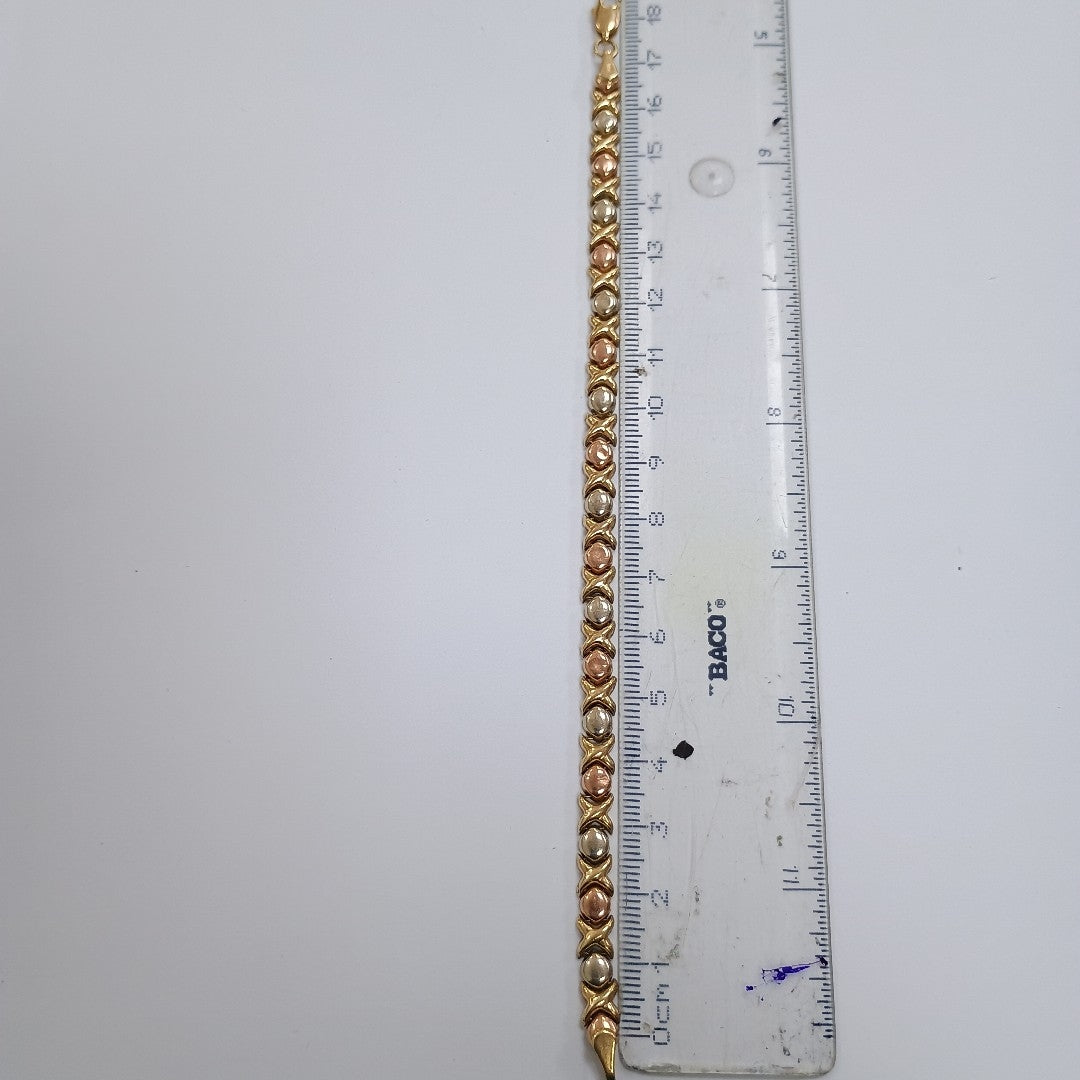 PULSERA ORO COMBINADO 10 K 6,50 GRMS (SEMINUEVO)