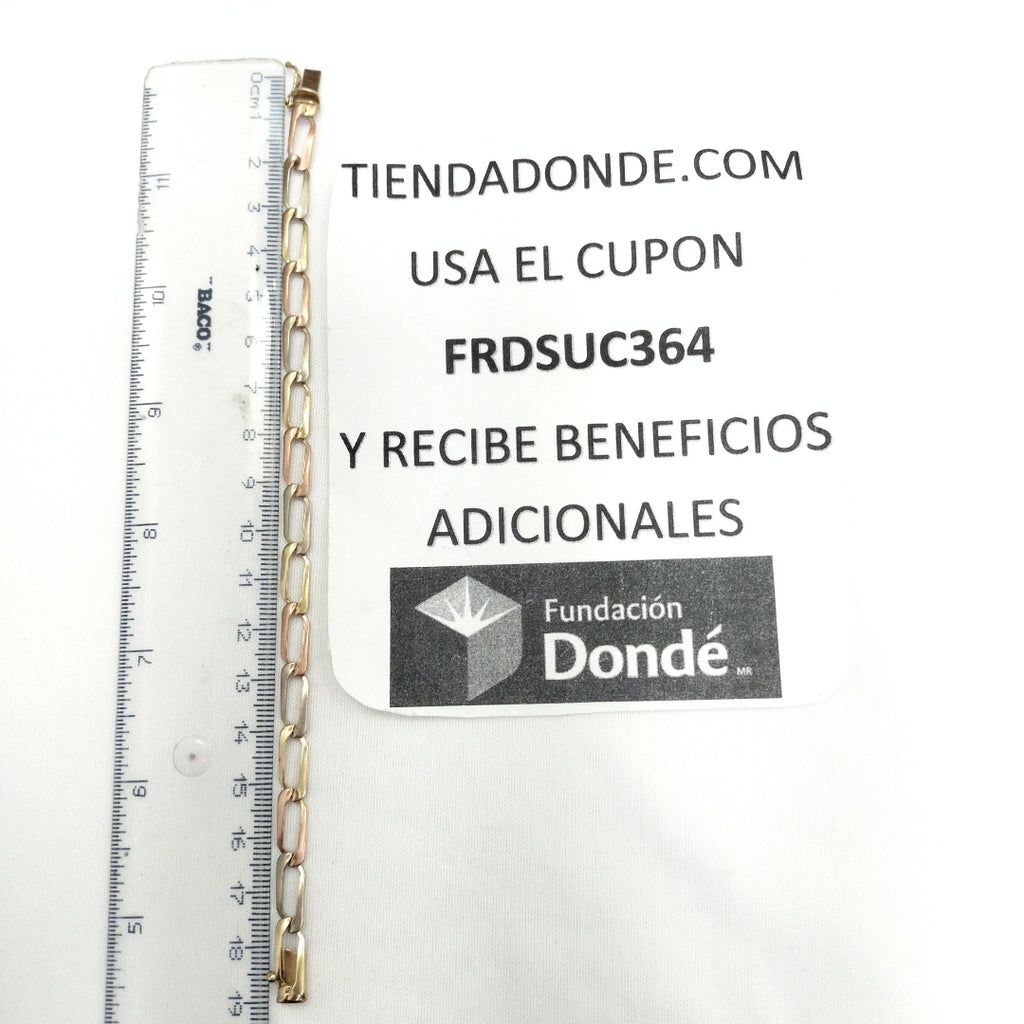 PULSERA ORO COMBINADO 10 K 6,20 GRMS (SEMINUEVO)