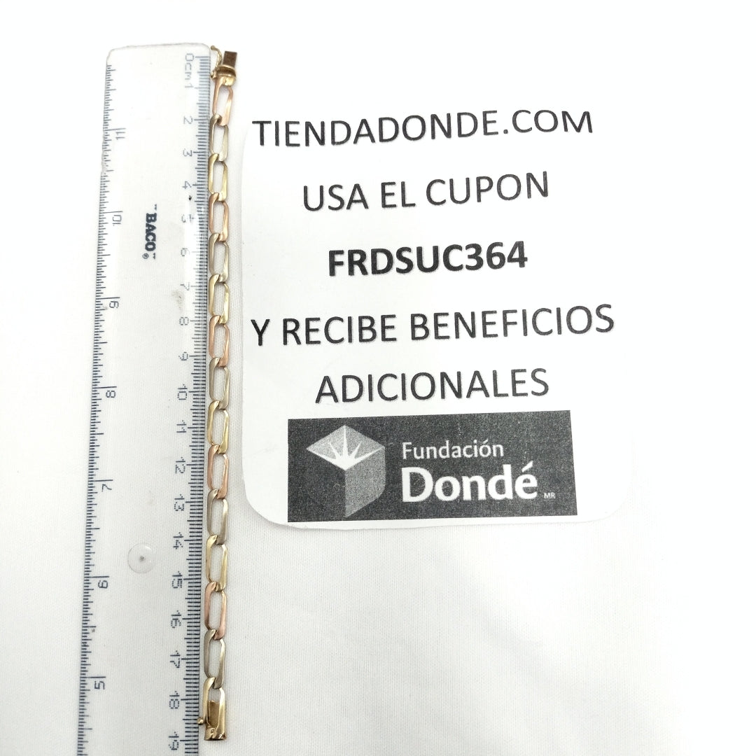 PULSERA ORO COMBINADO 10 K 6,20 GRMS (SEMINUEVO)