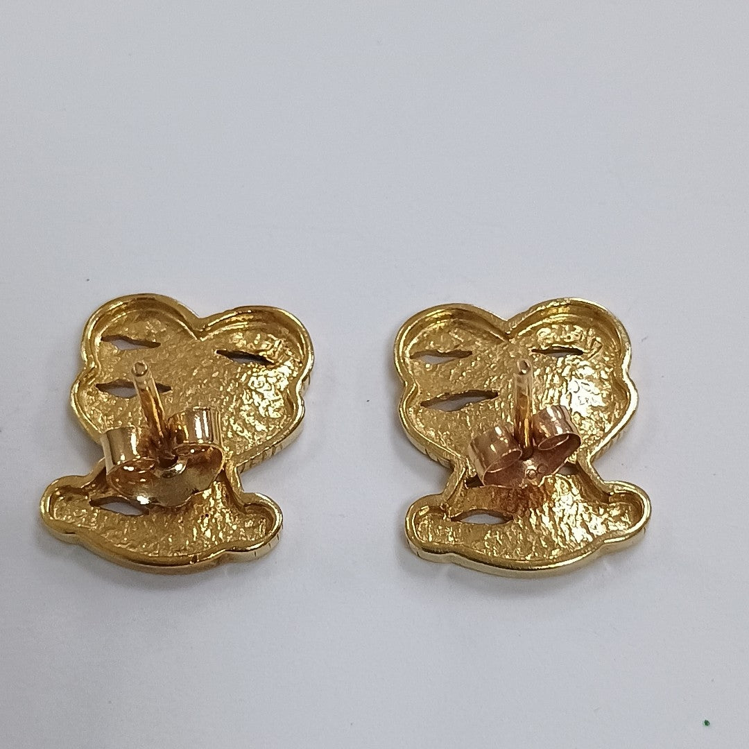 BROQUELES PAR ORO COMBINADO 14 K 3,20 GRMS (SEMINUEVO)
