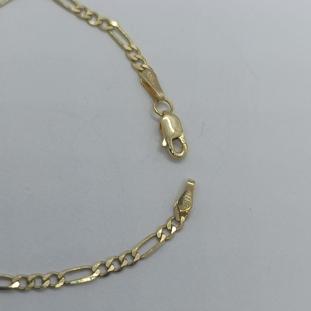 PULSERA TEJIDO 3X1 14K 18 CM 2 GR (NUEVO)