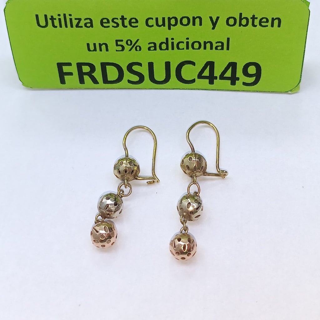 ARETES PAR ORO 10 K 3.2 GRMS (SEMINUEVO)