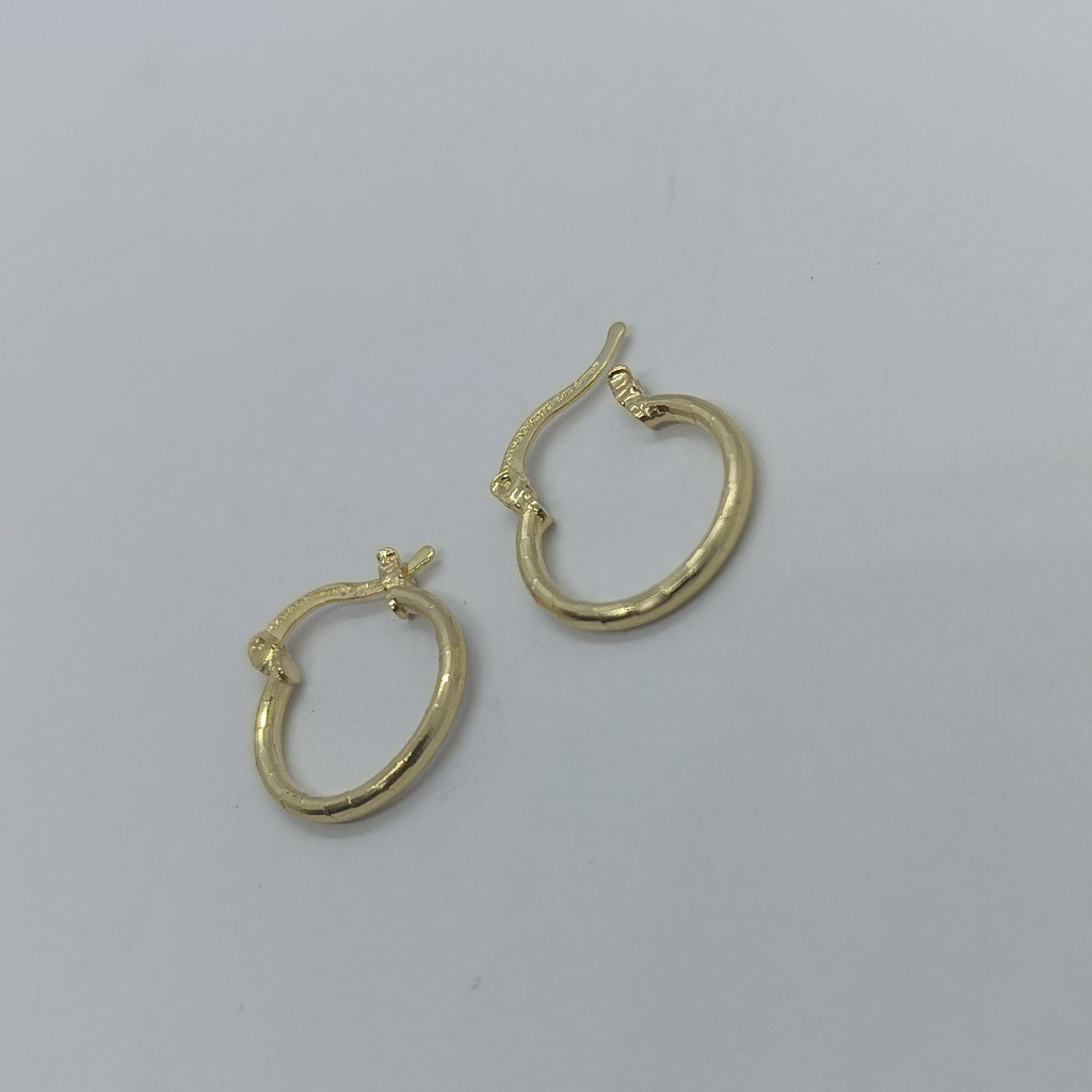 ARETES ARRACADAS ESTRIADAS 14K 1.4 GR (NUEVO)