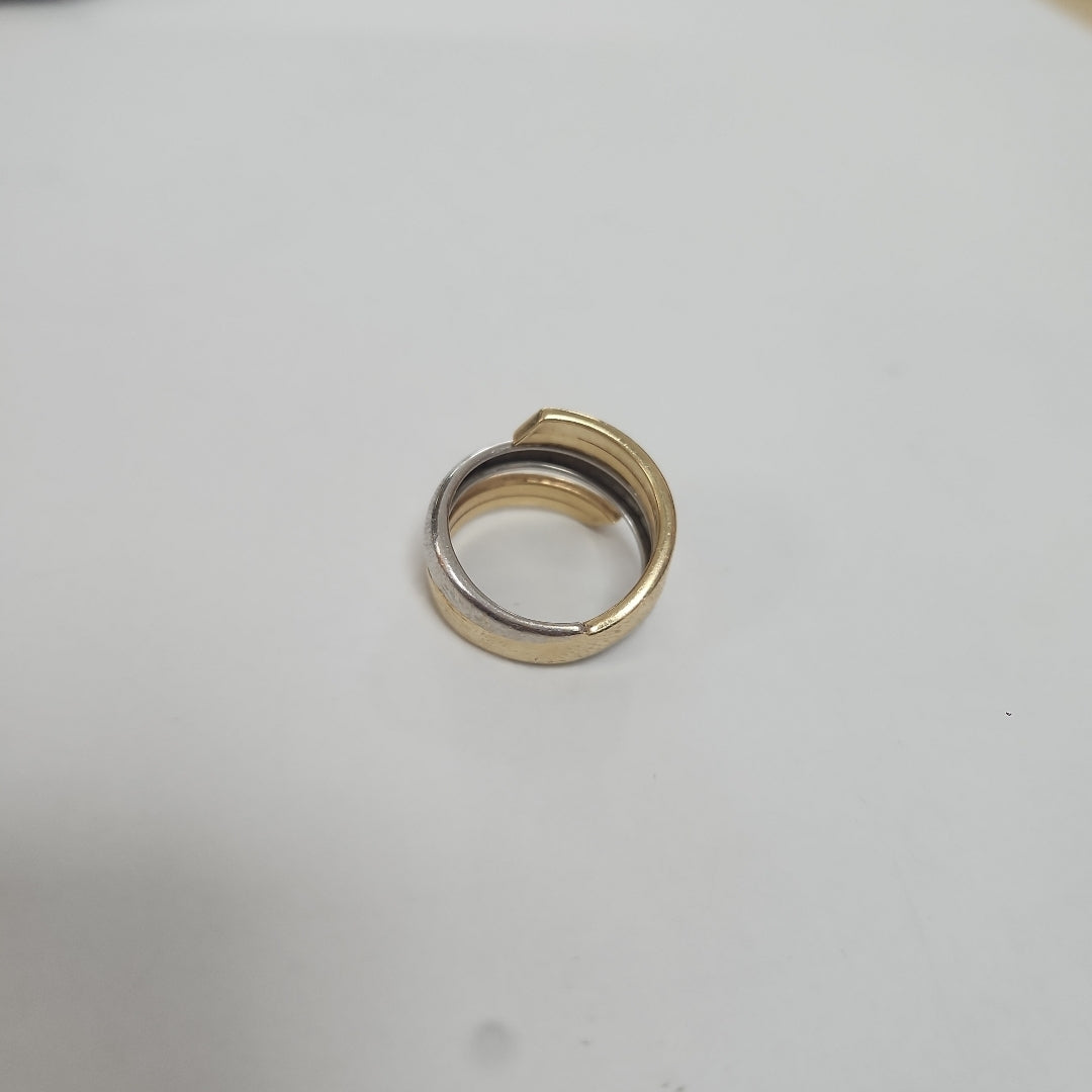ANILLO ORO COMBINADO 14 K 2,80 GRMS (SEMINUEVO)