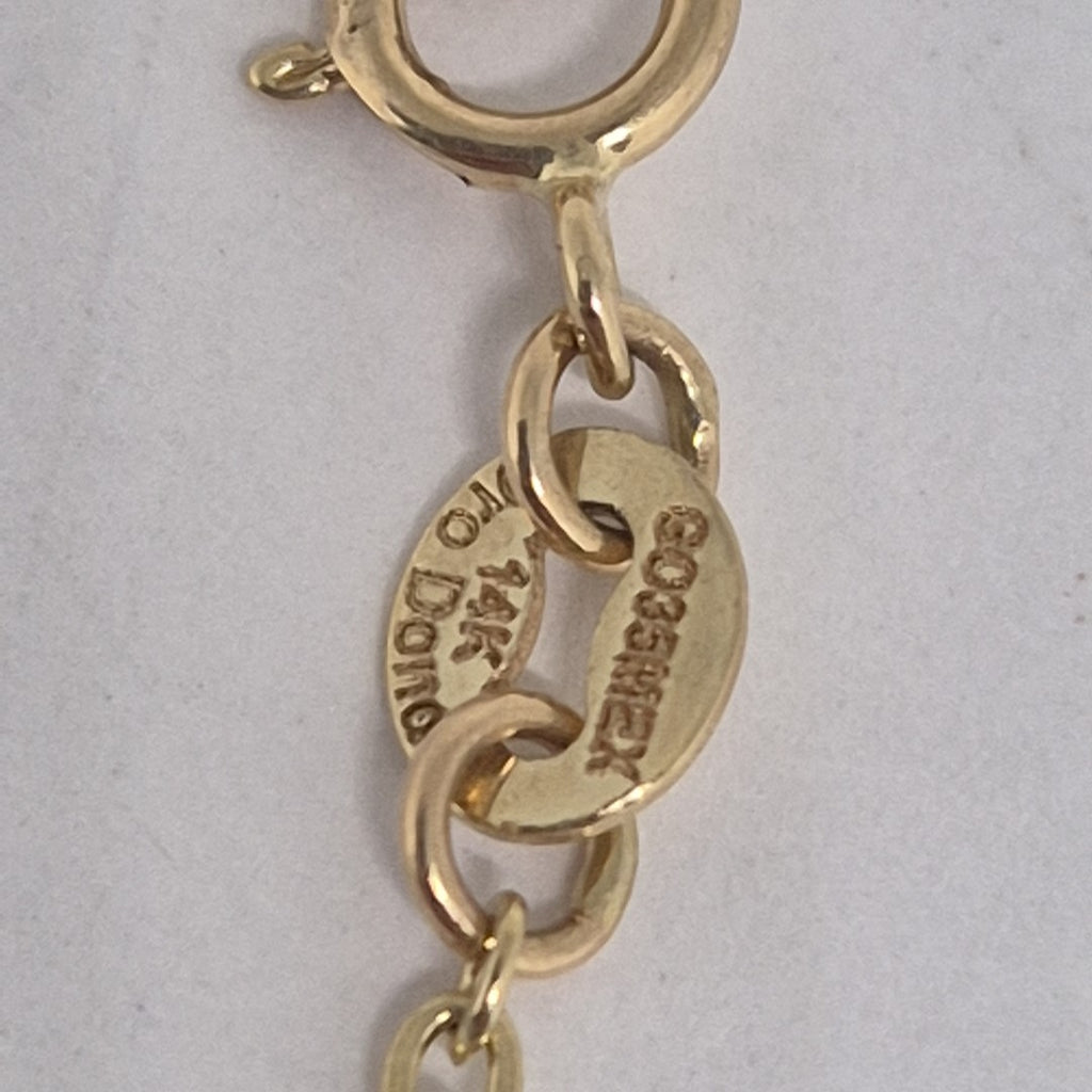 PULSERA ESPECIAL C MARIPOSAS 14K 18 CM 1.7 GR (NUEVO)