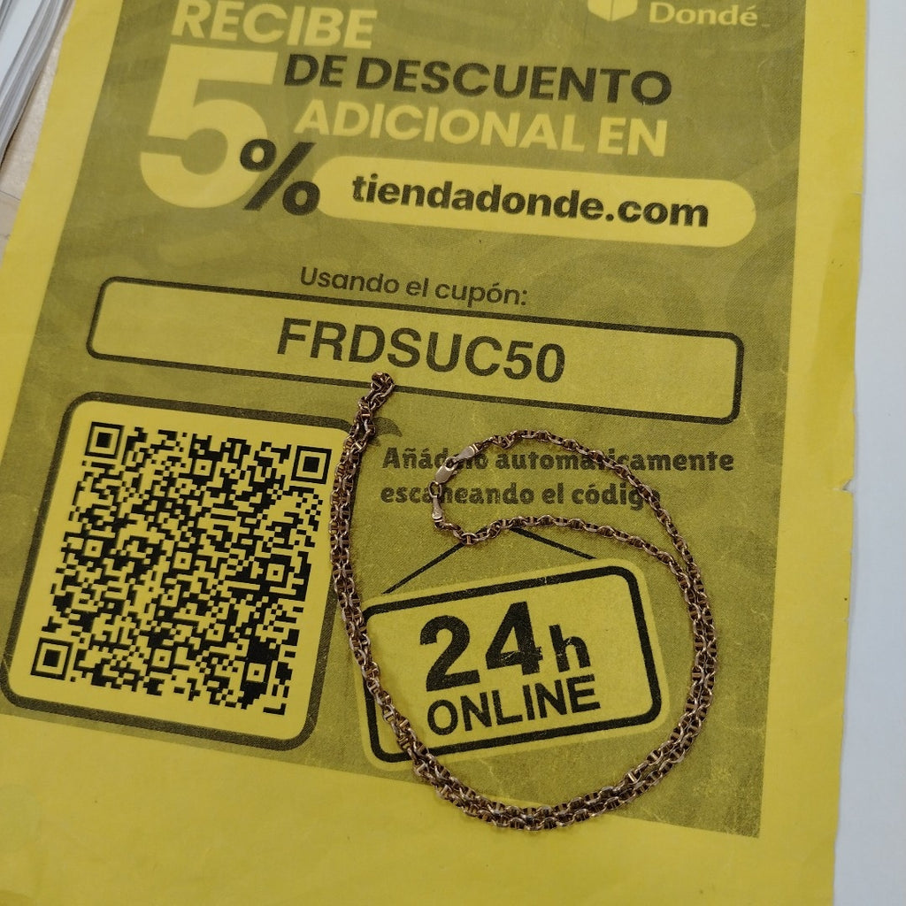 CADENA ORO 10 K 5,00 GRMS (SEMINUEVO)
