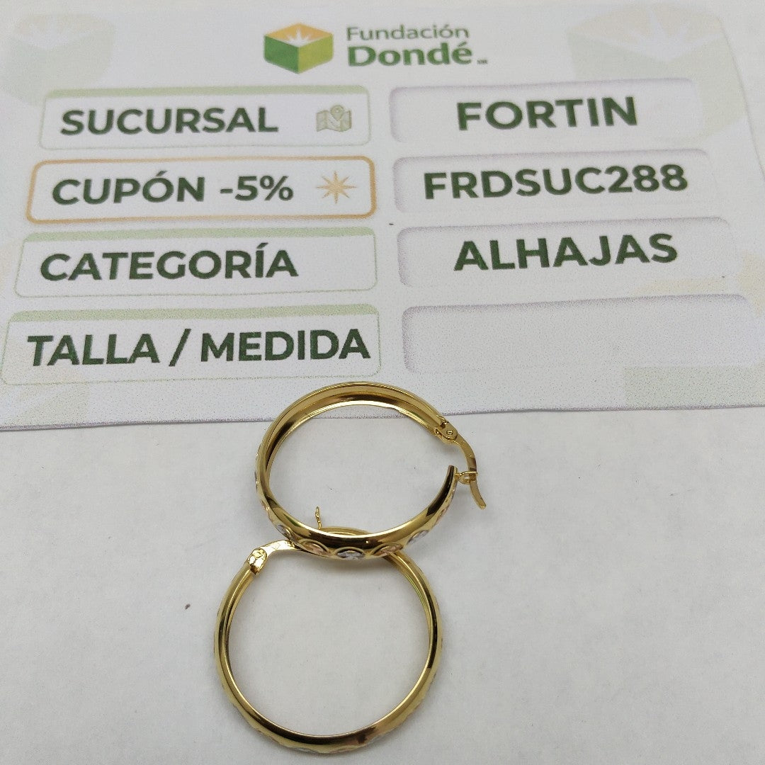 ARRACADAS PAR ORO 14 K 2.5 GRMS (SEMINUEVO)