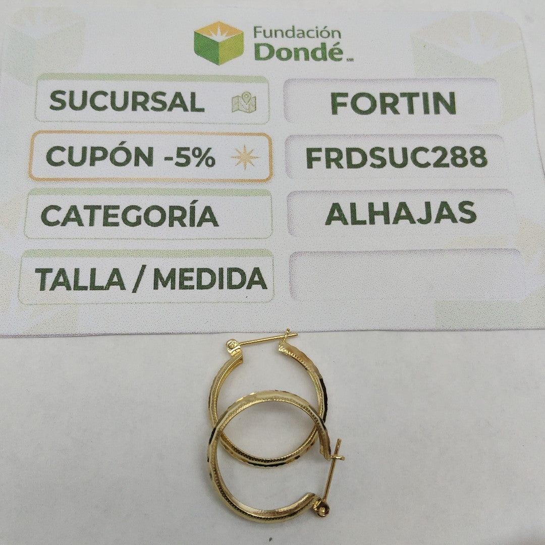 ARRACADAS PAR ORO 14 K 3.2 GRMS (SEMINUEVO)
