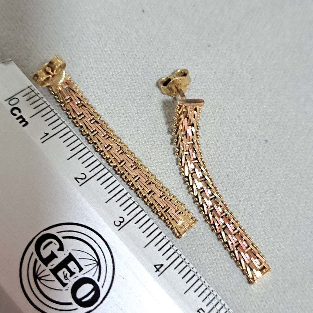 BROQUELES PAR ORO 14 K 4,40 GRMS (SEMINUEVO)