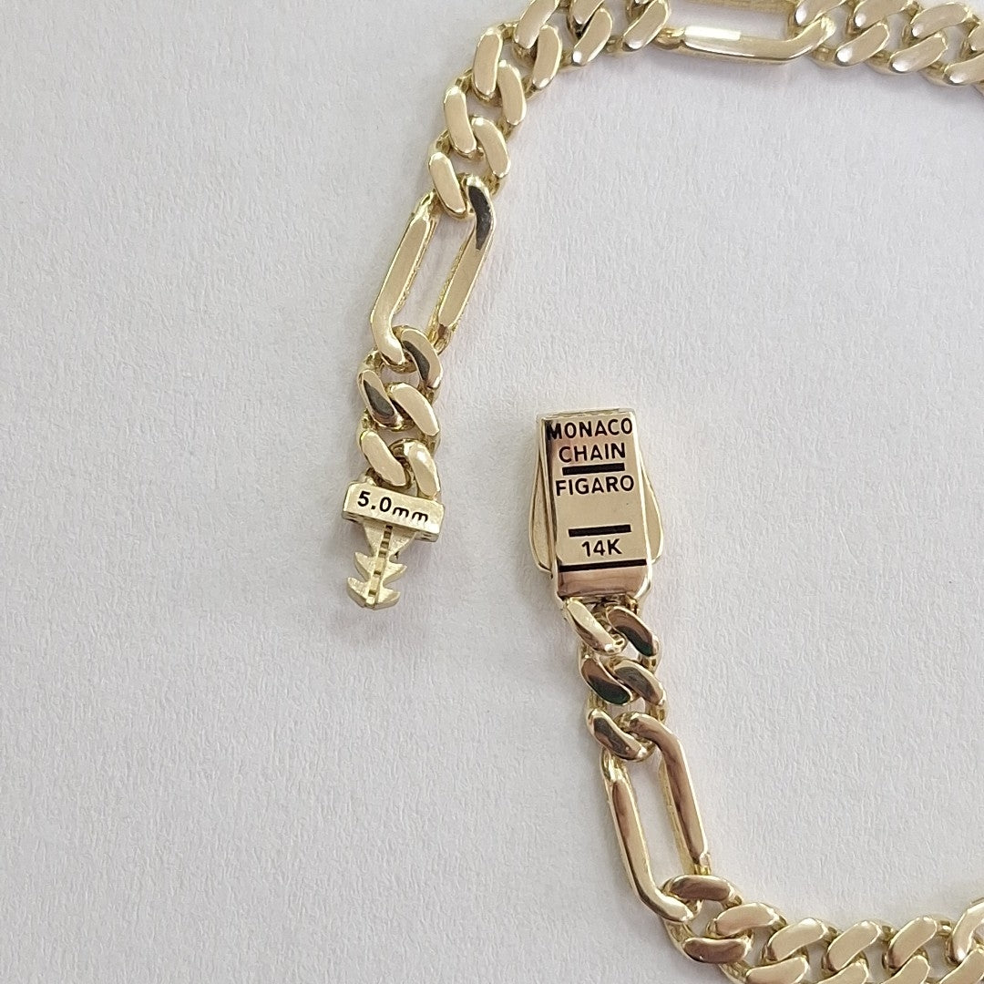 PULSERA MONACO ORO 14K 4.8 (NUEVO)