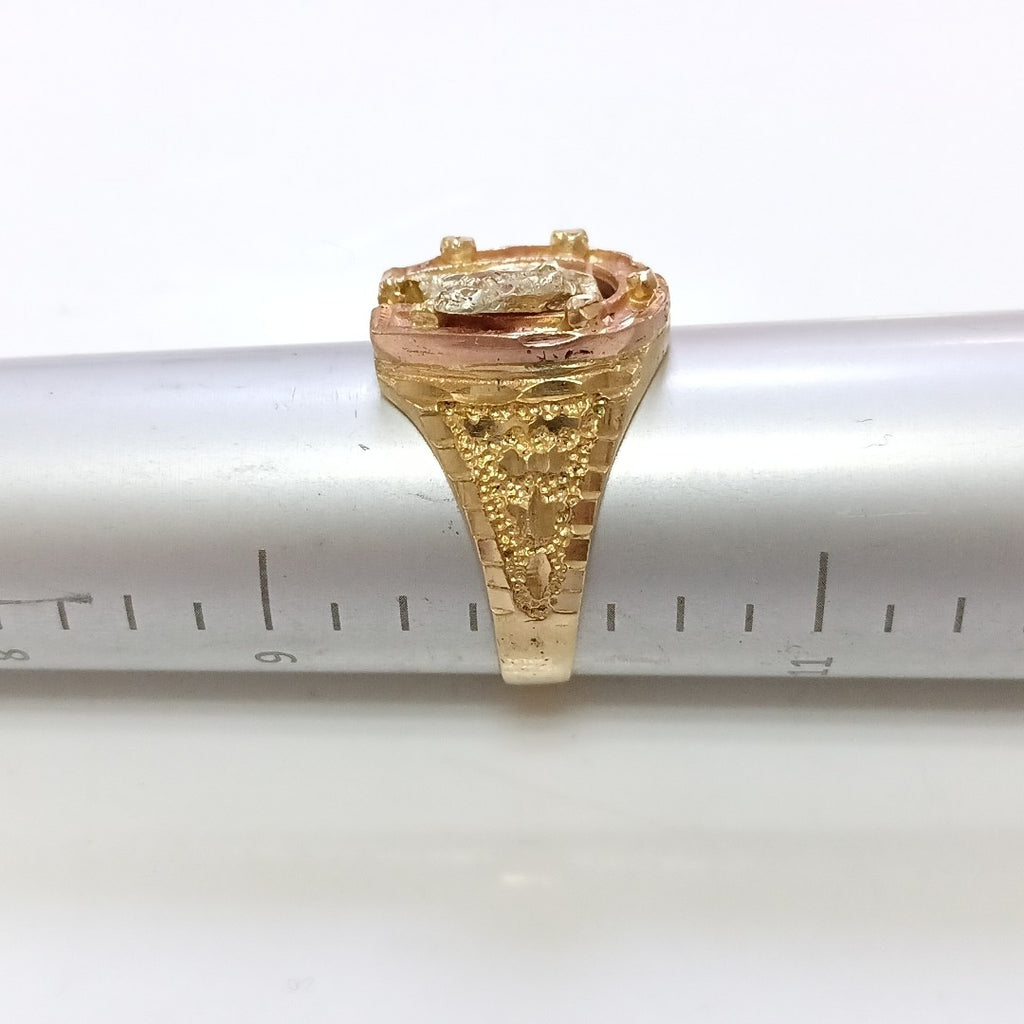 ANILLO ORO COMBINADO 8 K 7.7 GRMS (SEMINUEVO)