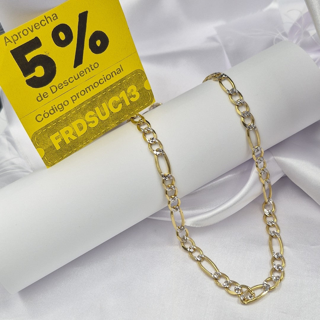 CADENAS CARTIER 3 1 DIAMANTADA ORO 14K 40.5 (NUEVO)