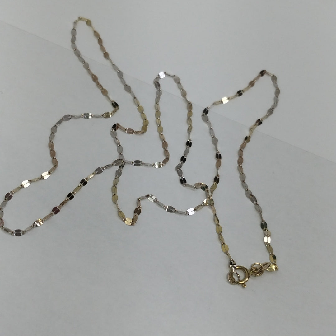 CADENA ORO COMBINADO 14 K 1.2 GRMS (SEMINUEVO)